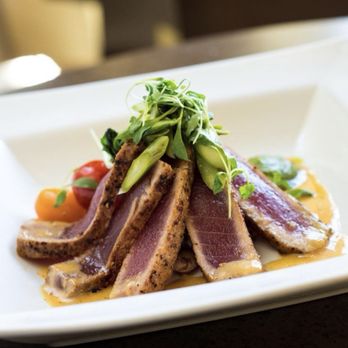 Grille 3501 signature dishes Seared Ahi Tuna, Lobster Tail, Pan-Seared Scallops, Filet Mignon